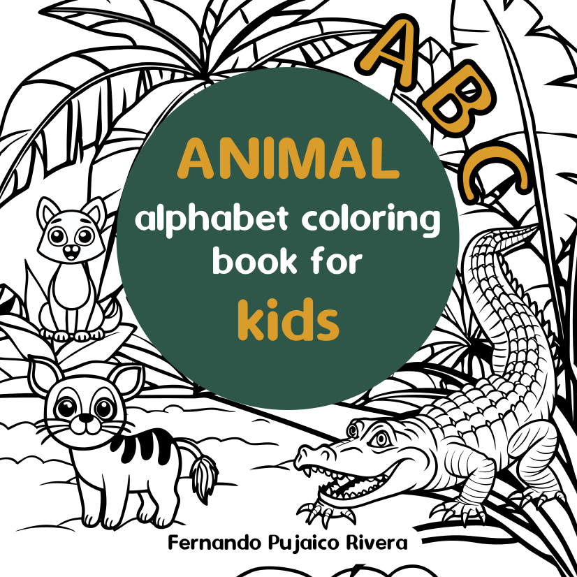 Animal alphabet coloring book
